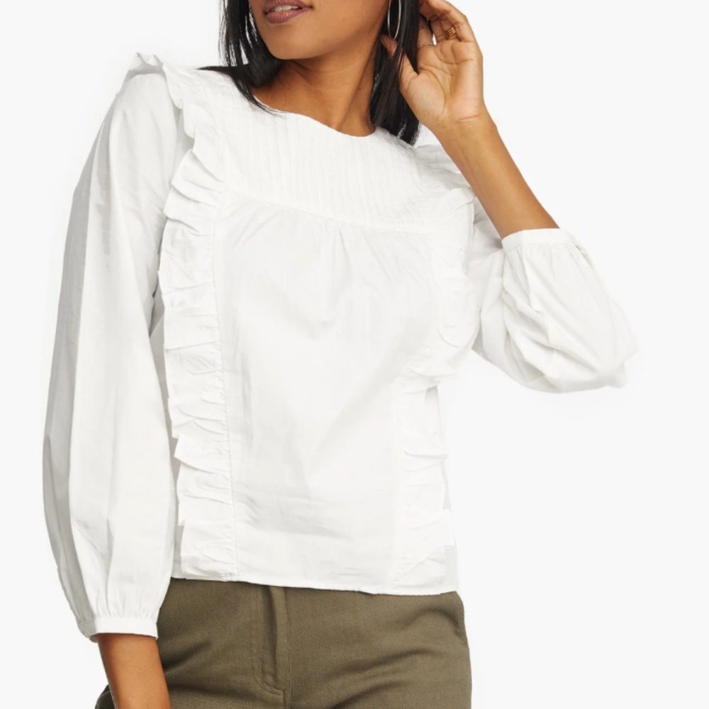 ABLE Sarah Ruffle Blouse | Size Medium - Picture 3 of 12